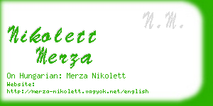 nikolett merza business card